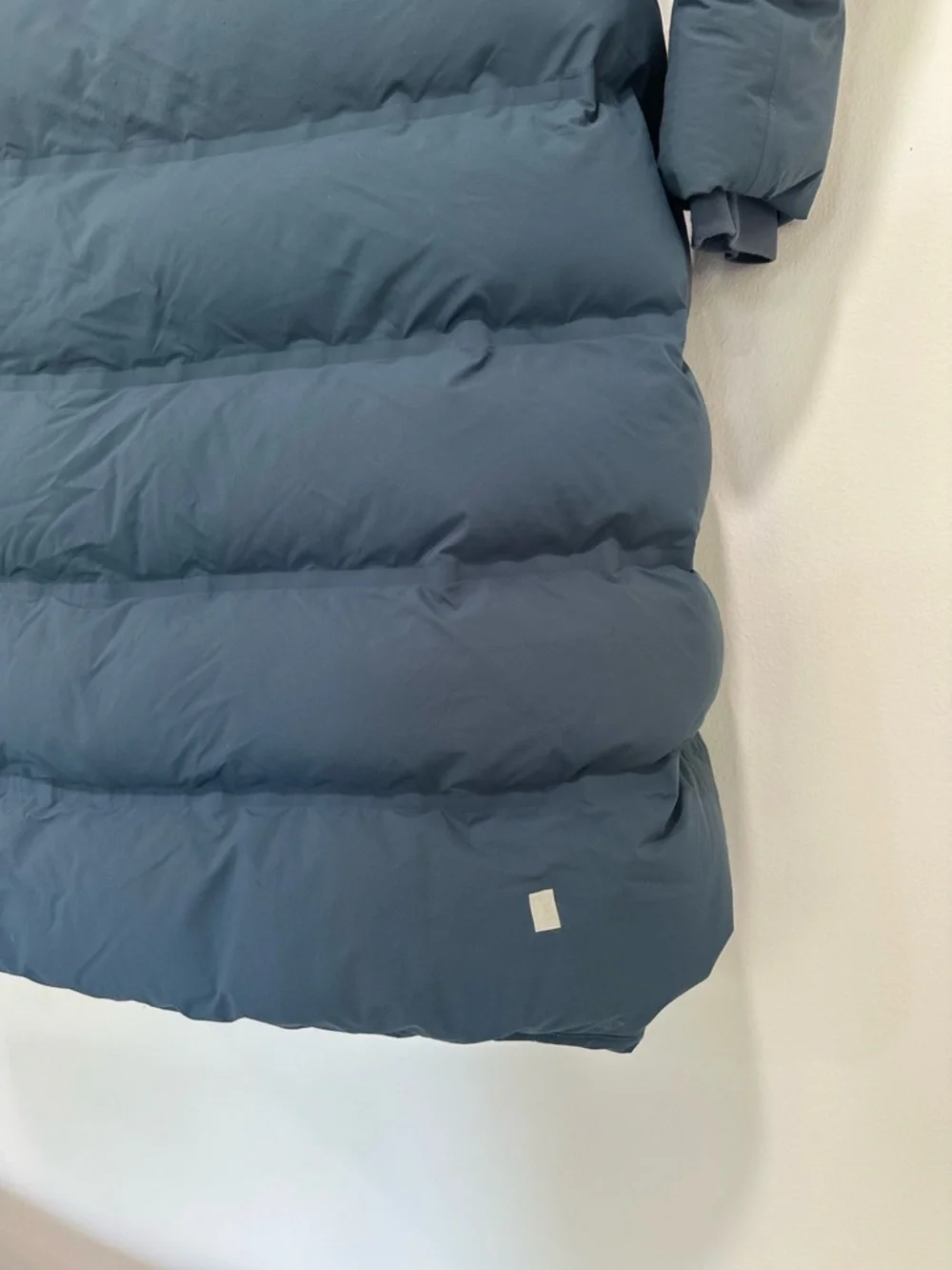 lululemon Sleet Street Long Hooded Puffer Jacket in Blue Slate - Picture 8 of 8